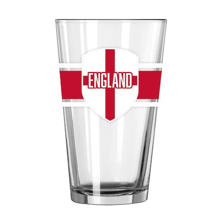 Logo Brands England 16oz Stripe Pint Glass C4768-G16P-16